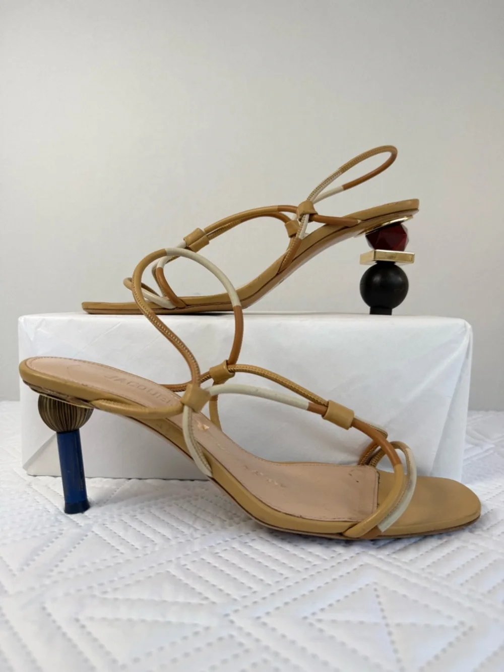 Jacquemus Les Sandales Olbia Leather Slingback Sandals Size 40 - Picture 10 of 16